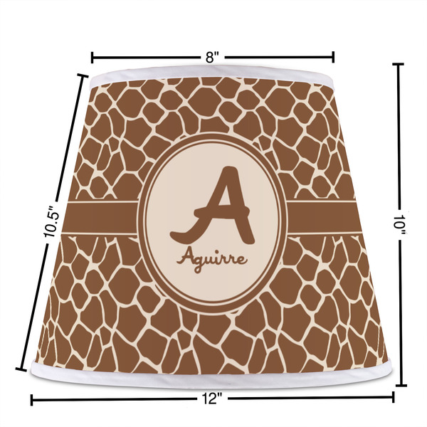 Giraffe Print Poly Film Empire Lampshade - Dimensions