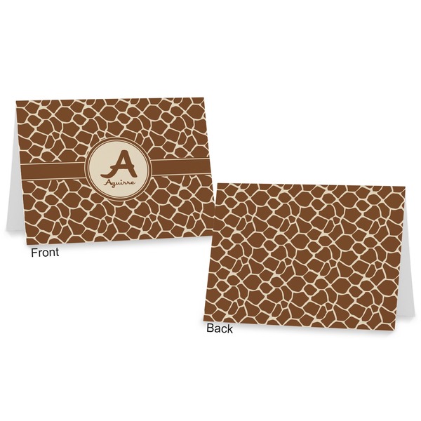 Giraffe Print Postcard - Front and Back