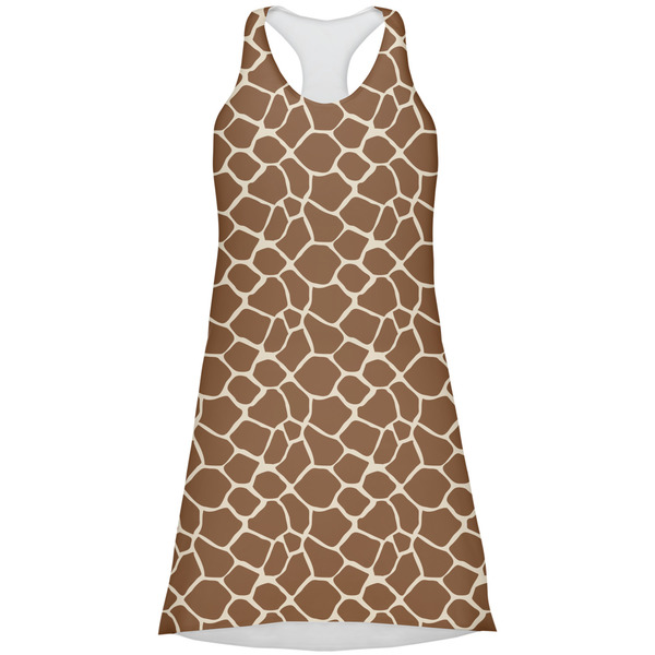 Custom Giraffe Print Racerback Dress - Medium