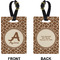 Giraffe Print Rectangle Luggage Tag (Front + Back)