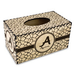 Giraffe Print Wood Tissue Box Cover - Rectangle (Personalized)