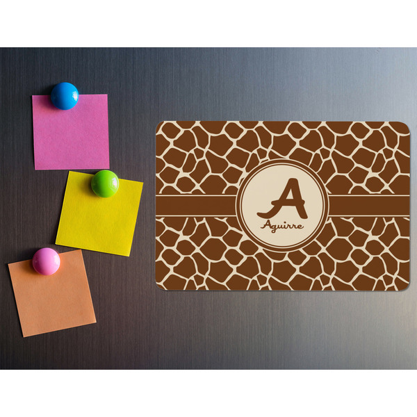Giraffe Print Rectangular Fridge Magnet - LIFESTYLE