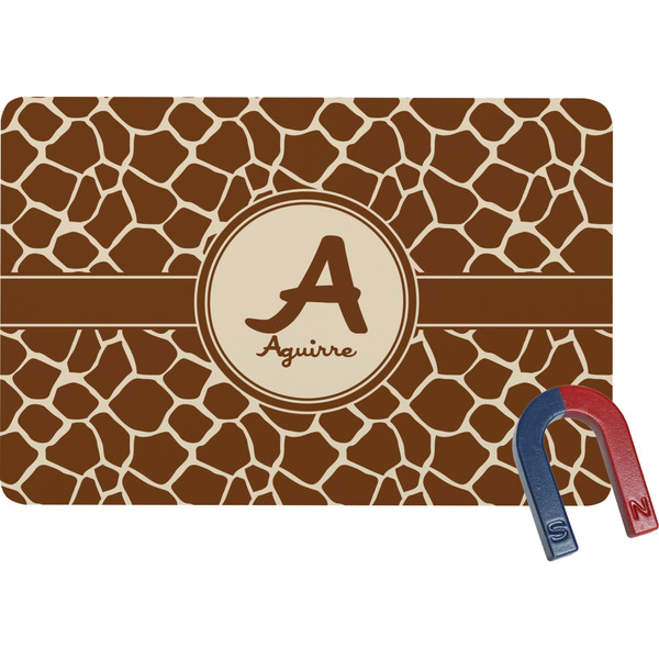 Custom Giraffe Print Rectangular Fridge Magnet (Personalized)