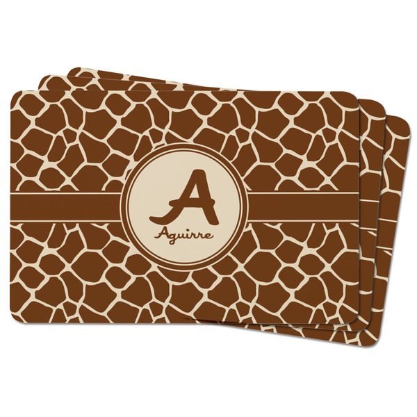 Giraffe Print Rectangular Fridge Magnet - THREE