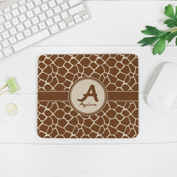 Giraffe Print Rectangular Mouse Pad - LIFESTYLE 2