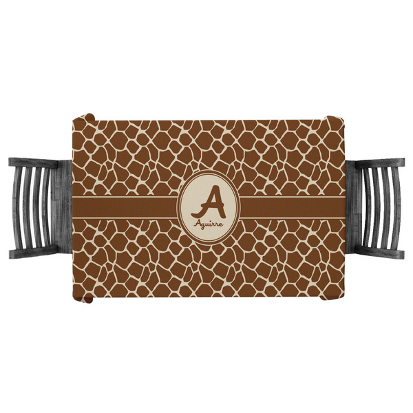 Custom Giraffe Print Tablecloth - 58"x58" (Personalized)