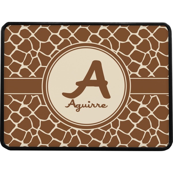 Giraffe Print Rectangular Trailer Hitch Cover (Personalized)