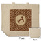 Giraffe Print Reusable Cotton Grocery Bag - Front & Back View