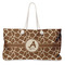 Giraffe Print Large Tote Bag with Rope Handles (Personalized)