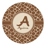 Giraffe Print Round Decal - Small (Personalized)