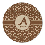 Giraffe Print Round Linen Placemat - Single Sided (Personalized)