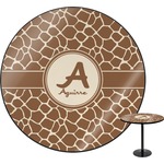 Giraffe Print Round Table - 24" (Personalized)
