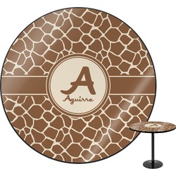 Giraffe Print Round Table (Personalized)