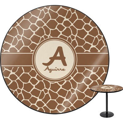 Giraffe Print Round Table (Personalized)