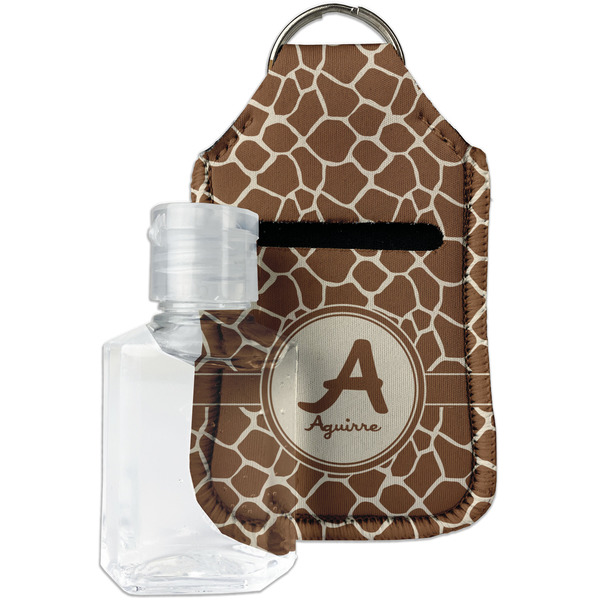 Custom Giraffe Print Hand Sanitizer & Keychain Holder - Small (Personalized)