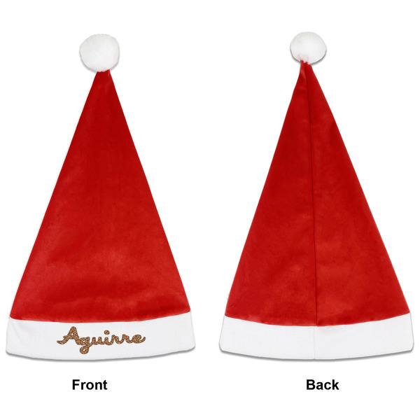 Giraffe Print Santa Hats - Front and Back (Single Print) APPROVAL