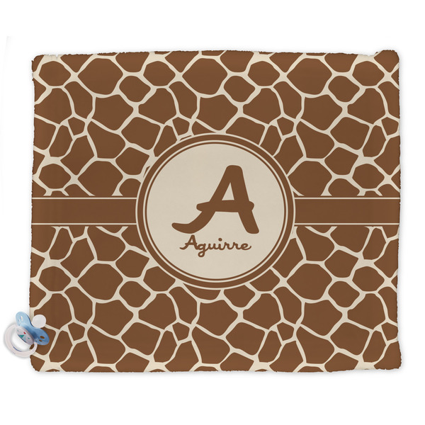 Custom Giraffe Print Security Blanket - Single Sided (Personalized)