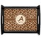 Giraffe Print Black Wooden Tray - Large (Personalized)