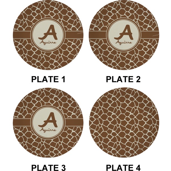 Giraffe Print Set of Appetizer / Dessert Plates (Approval)