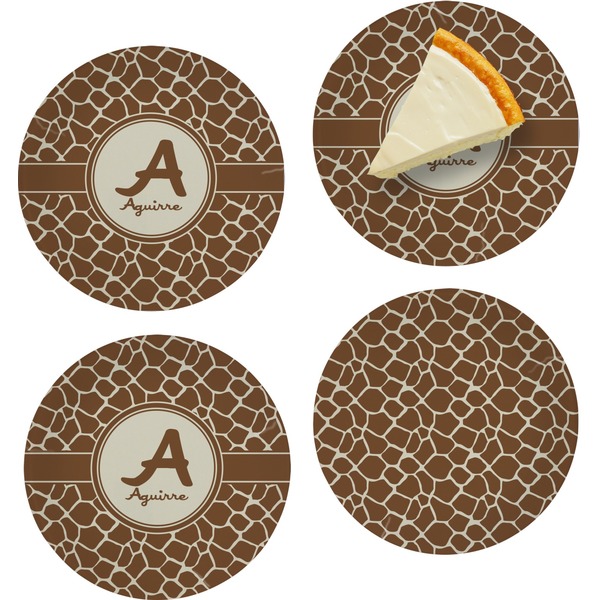 Giraffe Print Set of Appetizer / Dessert Plates