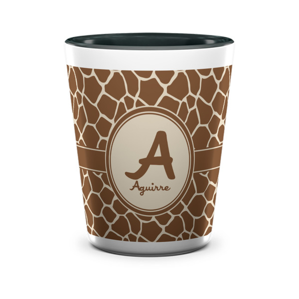 Giraffe Print Shot Glass - Two Tone - FRONT