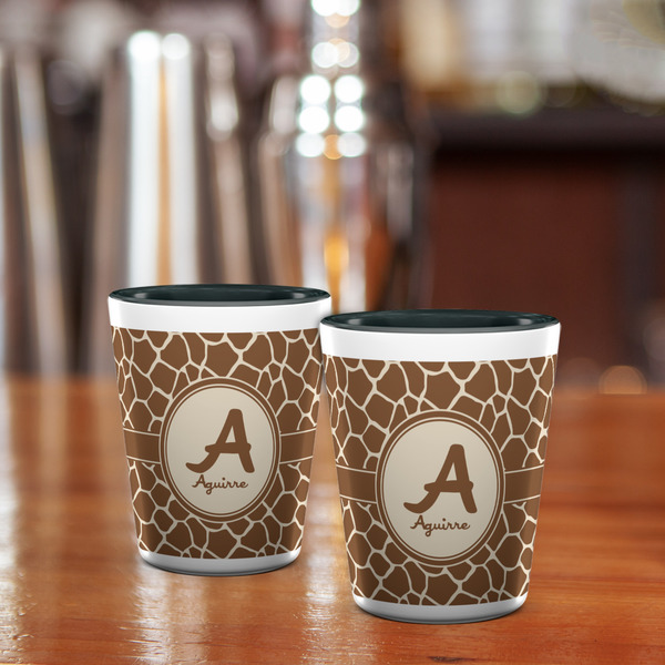 Giraffe Print Shot Glass - Two Tone - LIFESTYLE