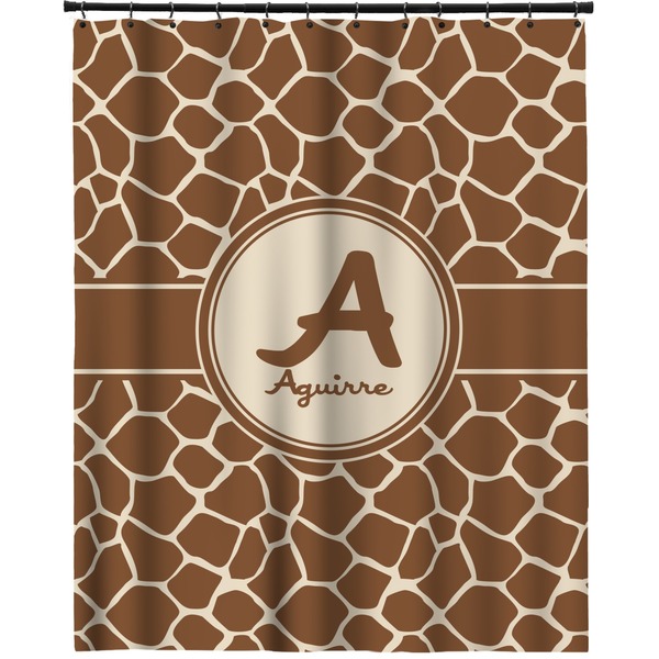 Custom Giraffe Print Extra Long Shower Curtain - 70"x84" (Personalized)