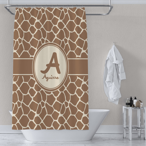 Giraffe Print Shower Curtain Lifestyle