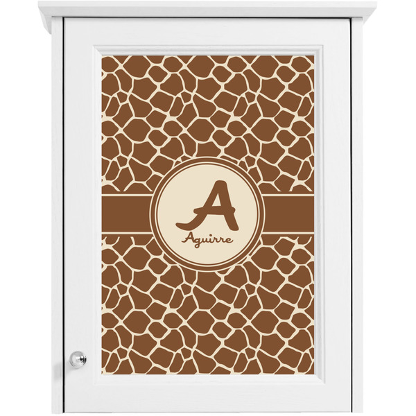 Giraffe Print Single White Cabinet Decal