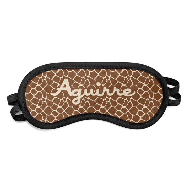 Custom Giraffe Print Sleeping Eye Mask - Small (Personalized)
