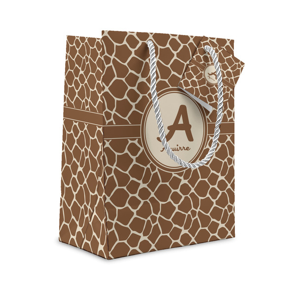 Custom Giraffe Print Small Gift Bag (Personalized)