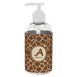 Giraffe Print Plastic Soap / Lotion Dispenser (8 oz - Small - White) (Personalized)