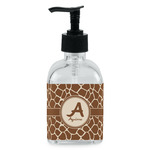 Giraffe Print Glass Soap & Lotion Bottle - Single Bottle (Personalized)