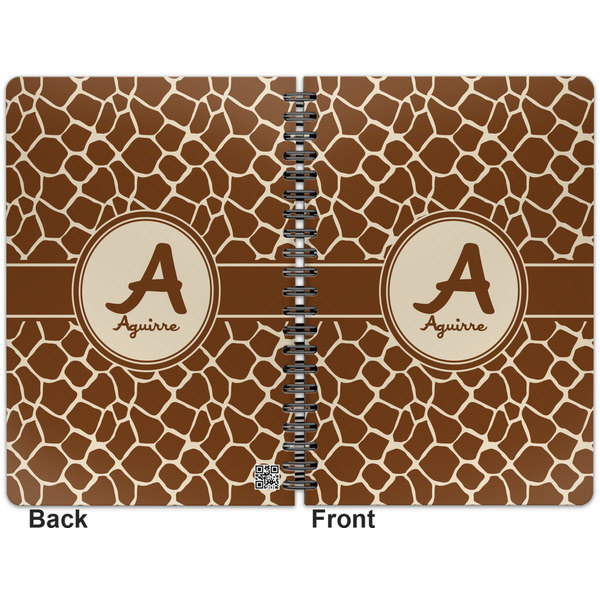 Giraffe Print Spiral Journal 7 x 10 - Apvl
