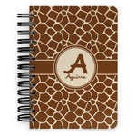 Giraffe Print Spiral Notebook - 5x7 w/ Name and Initial