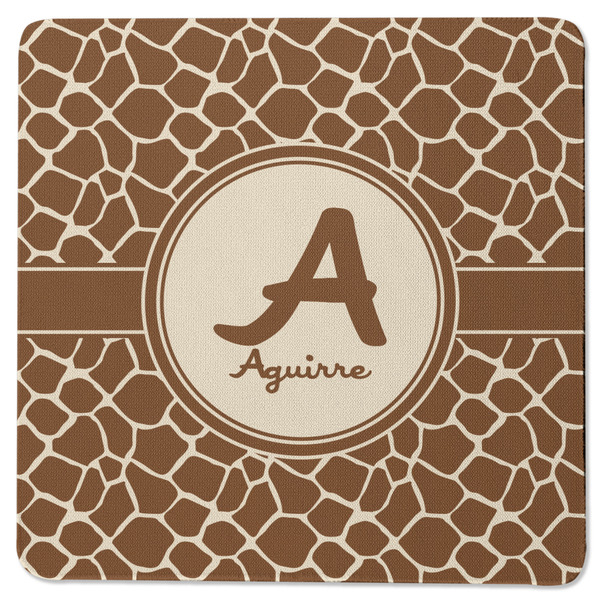 Giraffe Print Square Coaster Rubber Back - Single