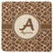 Giraffe Print Square Rubber Backed Coaster (Personalized)