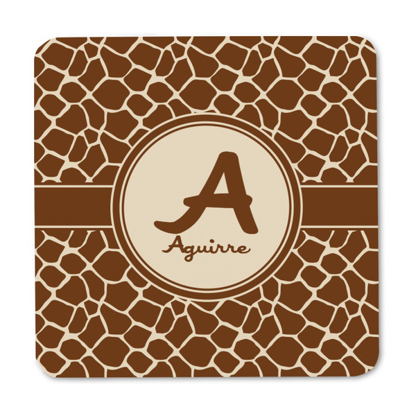 Giraffe Print Square Fridge Magnet - FRONT