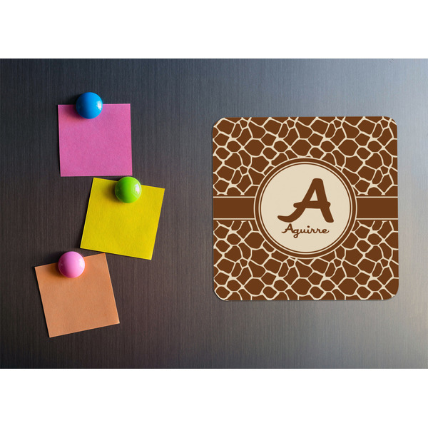 Giraffe Print Square Fridge Magnet - LIFESTYLE