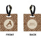 Giraffe Print Square Luggage Tag (Front + Back)