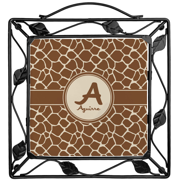 Custom Giraffe Print Square Trivet (Personalized)
