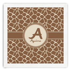 Giraffe Print Paper Dinner Napkins (Personalized)