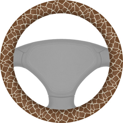 Giraffe Print Steering Wheel Cover (Personalized)