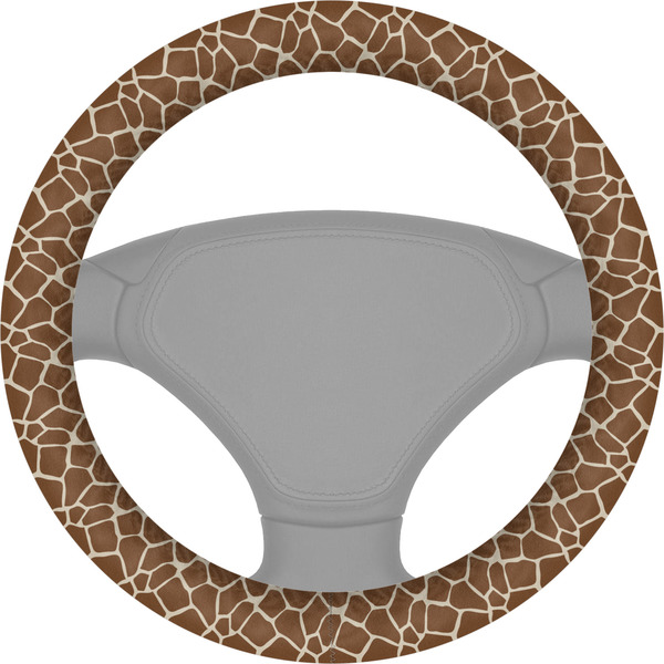 Custom Giraffe Print Steering Wheel Cover