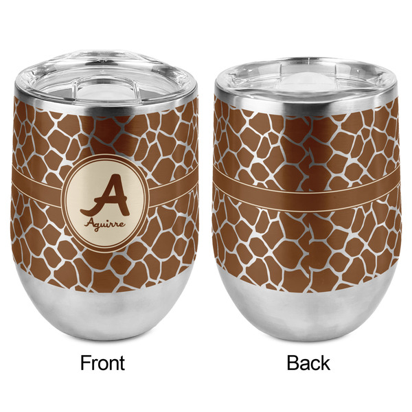 Giraffe Print Stemless Wine Tumbler - Full Print - Approval
