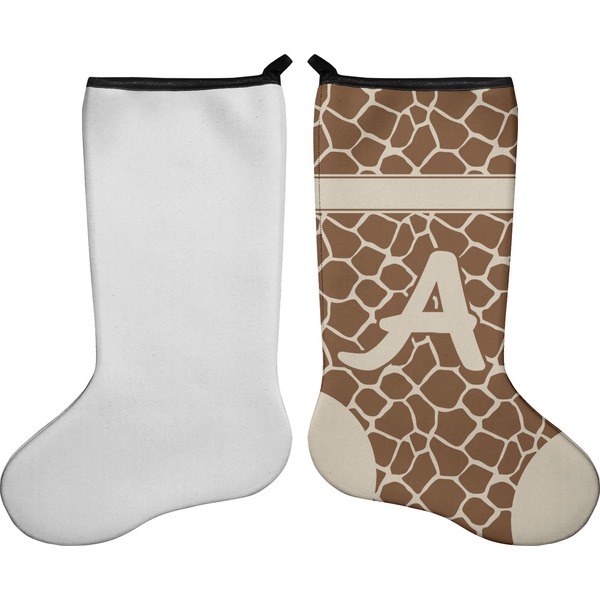 Giraffe Print Stocking - Single-Sided - Approval