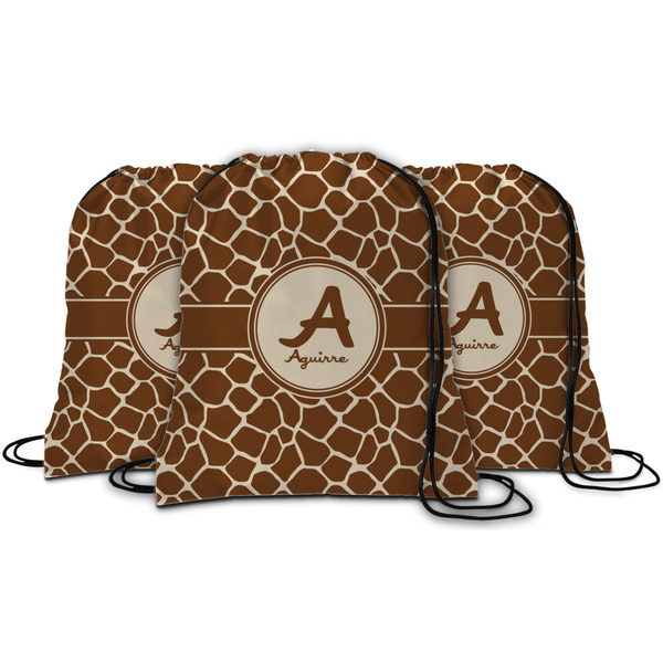Giraffe Print String Backpack - MAIN