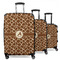 Giraffe Print 3 Piece Luggage Set - 20" Carry On, 24" Medium Checked, 28" Large Checked (Personalized)