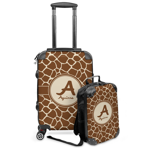 Custom Giraffe Print Kids 2-Piece Luggage Set - Suitcase & Backpack (Personalized)