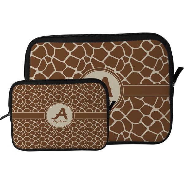 Giraffe Print Tablet Sleeve (Size Comparison)